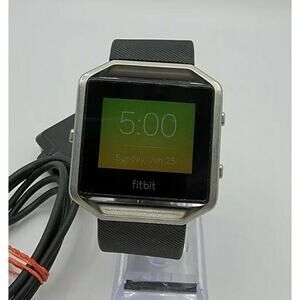 Fitbit Blaze FB502 Black Smart Fitness Watch Smartwatch w/ Charger Tested